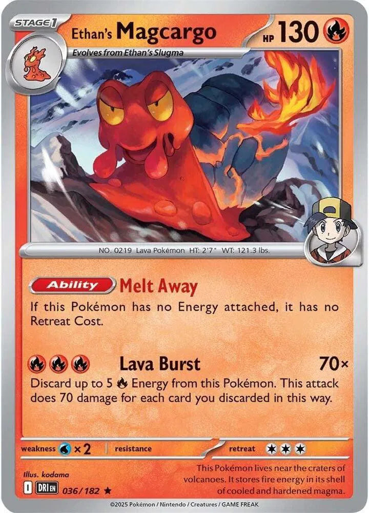 Ethan's Magcargo - Rare - 036/182
