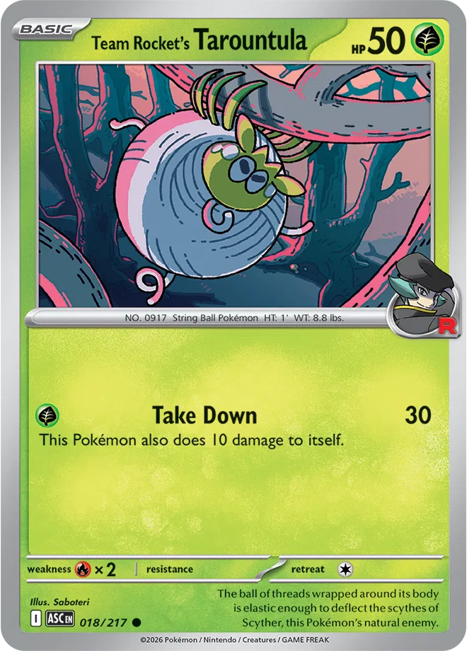 Team Rocket's Tarountula - Normal - 018/217