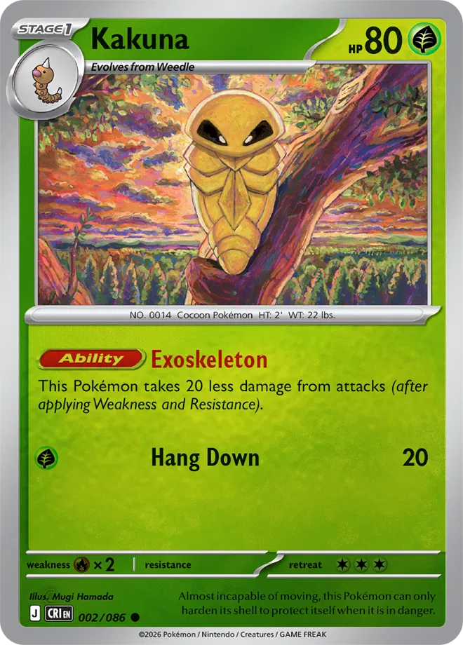Kakuna - Reverse Holofoil - 002/086