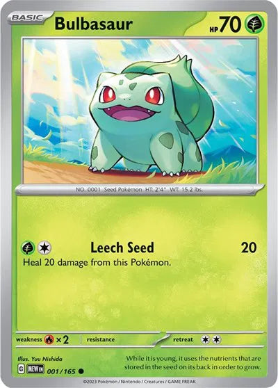 Bulbasaur - Reverse Holofoil - 001/165