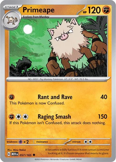 Primeape - Reverse Holofoil - 057/165