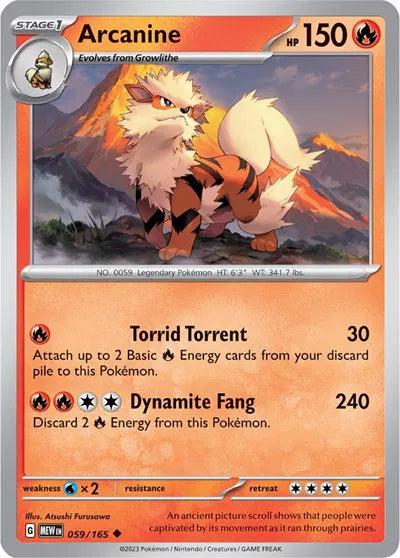 Arcanine - Reverse Holofoil - 059/165