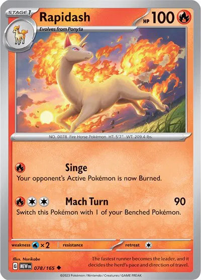 Rapidash - Reverse Holofoil - 078/165