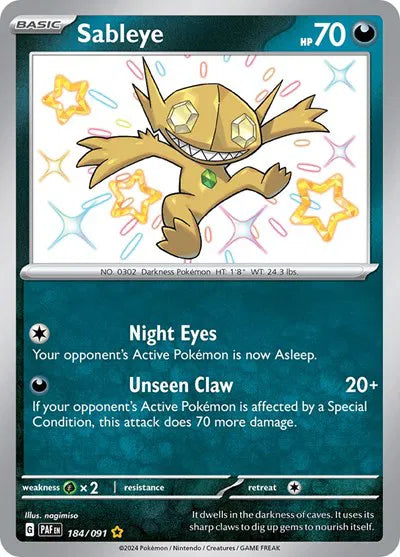 Sableye - Shiny Rare - 184/091