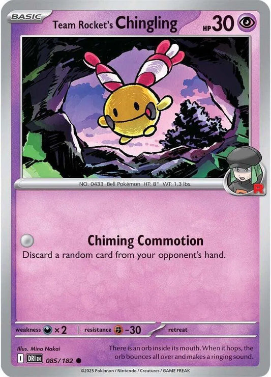 Team Rocket's Chingling - Reverse Holofoil - 085/182