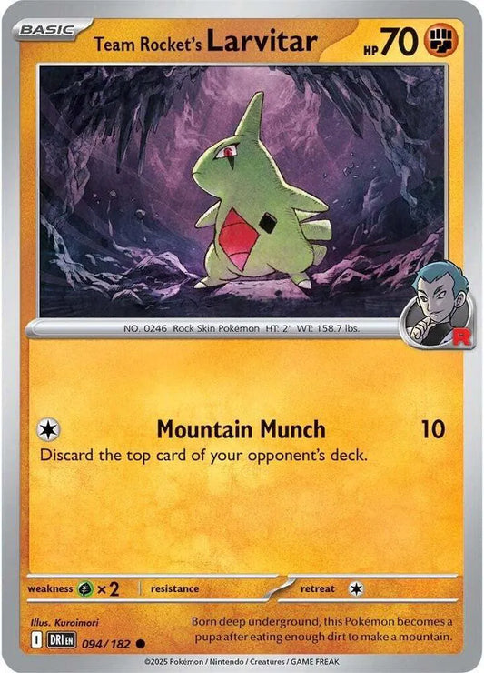 Team Rocket's Larvitar - Reverse Holofoil - 094/182