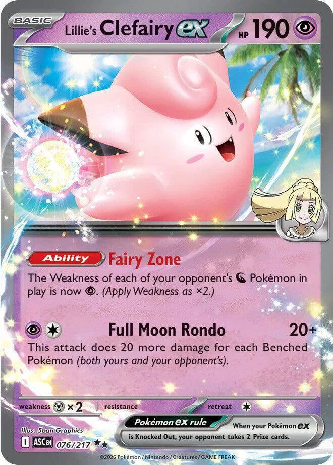 Lillie's Clefairy ex - Double Rare - 076/217