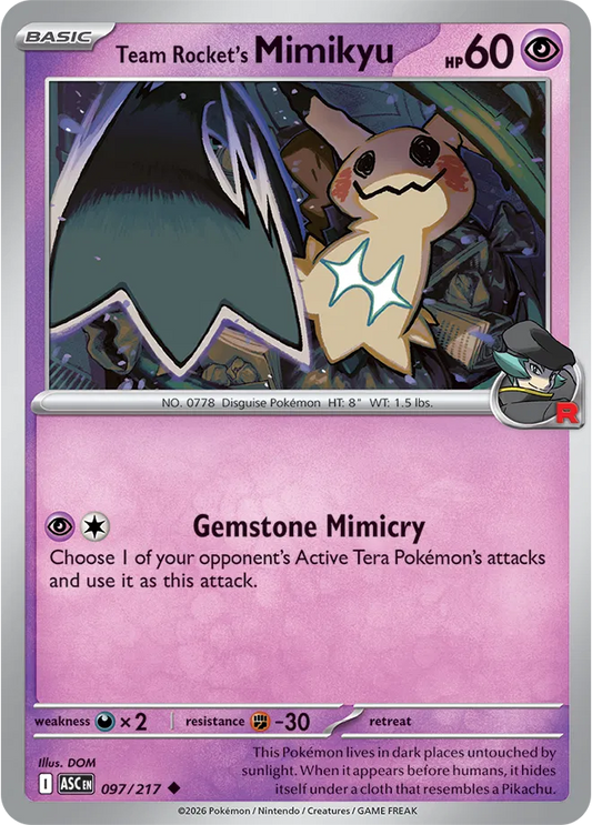 Team Rocket's Mimikyu - Normal - 097/217