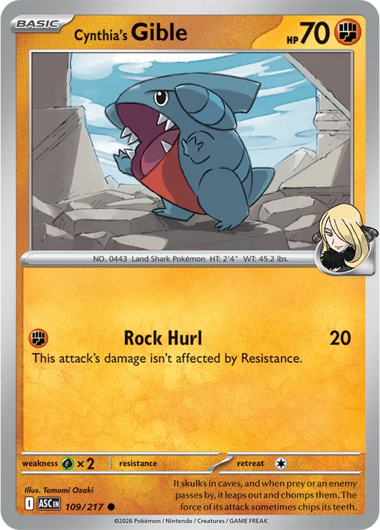 Cynthia's Gible - Normal - 109/217