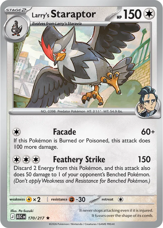 Larry's Staraptor - Rare - 170/217