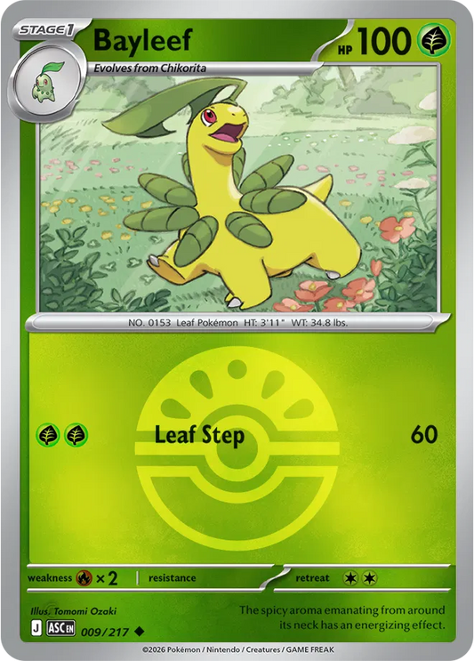Bayleef (Friend Ball) - Reverse Holofoil - 009/217