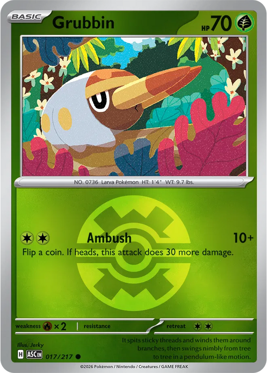 Grubbin (Quick Ball) - Reverse Holofoil - 017/217