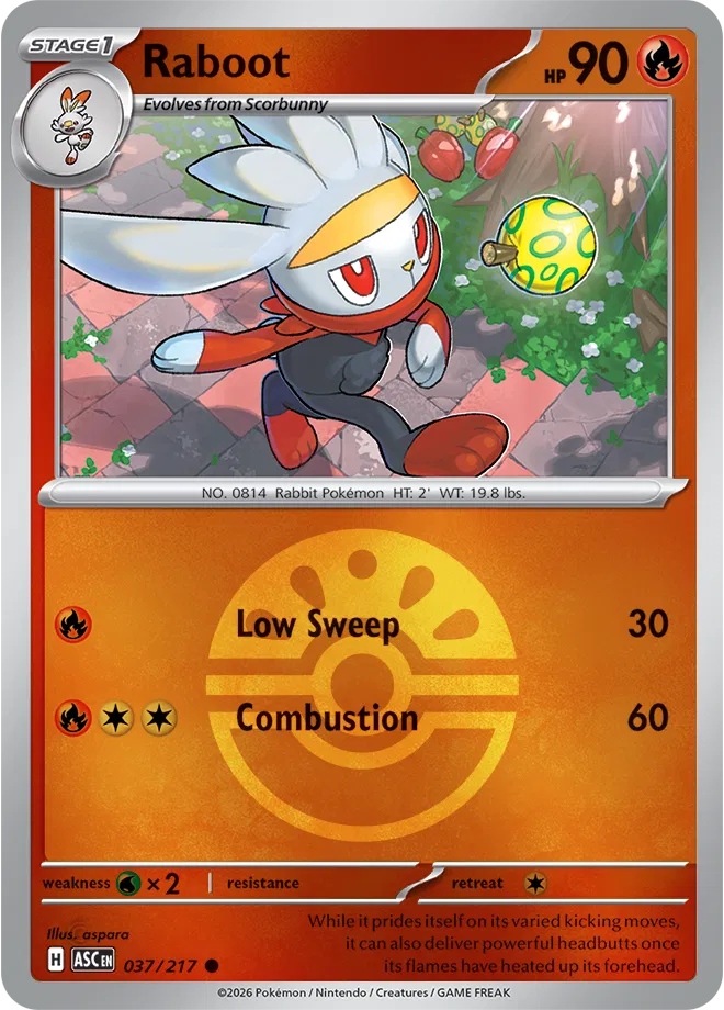 Raboot (Friend Ball) - Reverse Holofoil - 037/217