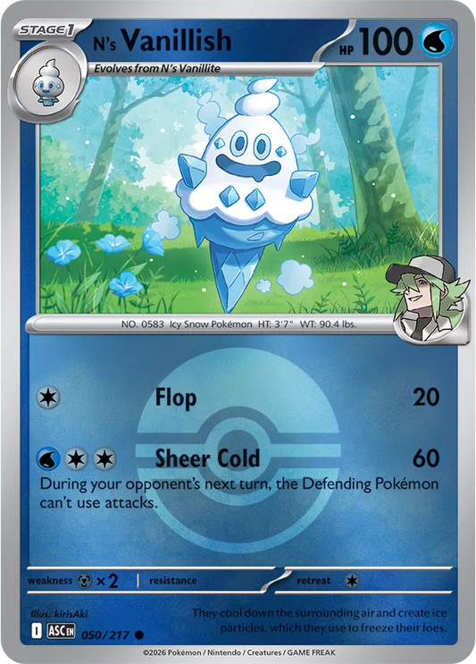 N's Vanillish (Poke Ball) - Reverse Holofoil - 050/217