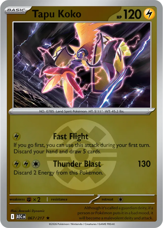 Tapu Koko (Quick Ball) - Reverse Holofoil - 067/217