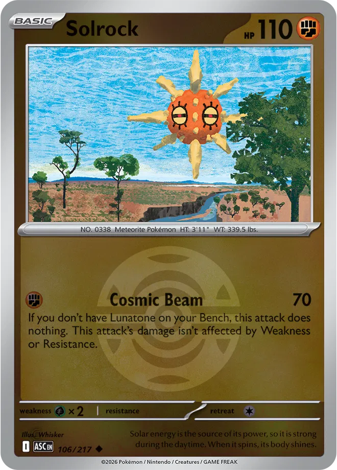 Solrock (Dusk Ball) - Reverse Holofoil - 106/217