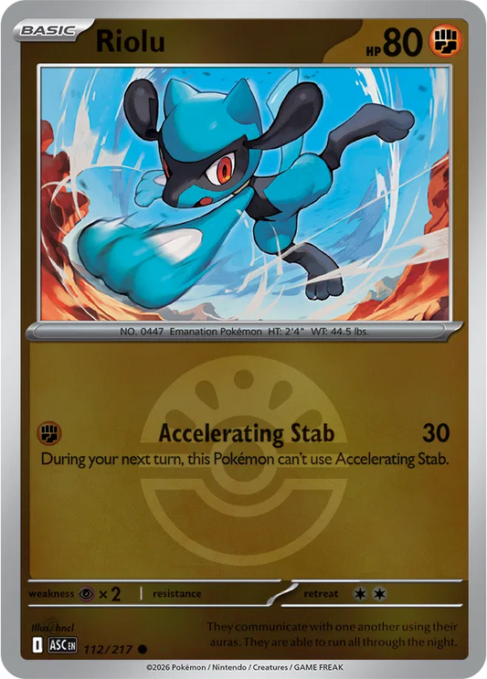 Riolu (Friend Ball) - Reverse Holofoil - 112/217