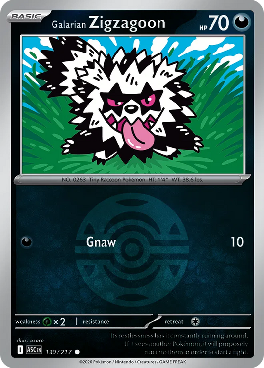 Galarian Zigzagoon (Dusk Ball) - Reverse Holofoil - 130/217