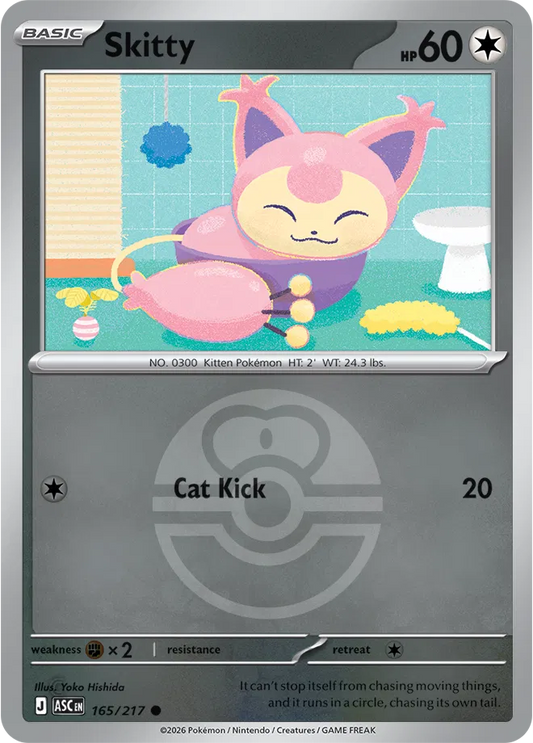 Skitty (Love Ball) - Reverse Holofoil - 165/217