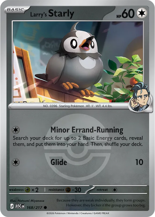 Larry's Starly (Poke Ball) - Reverse Holofoil - 168/217