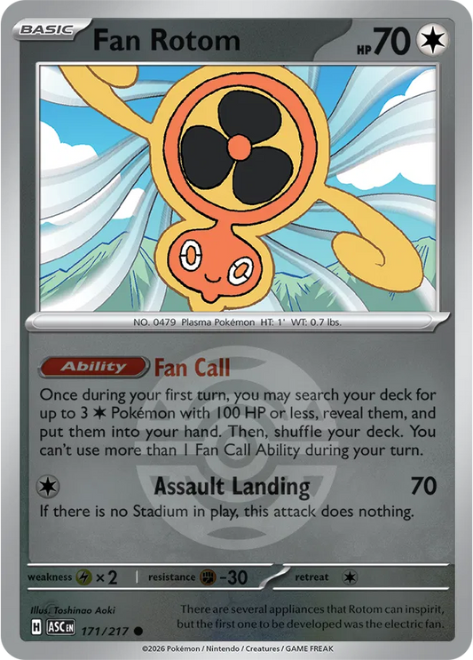 Fan Rotom (Dusk Ball) - Reverse Holofoil - 171/217