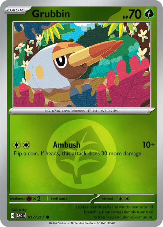 Grubbin (Energy Symbol Pattern) - Reverse Holofoil - 017/217