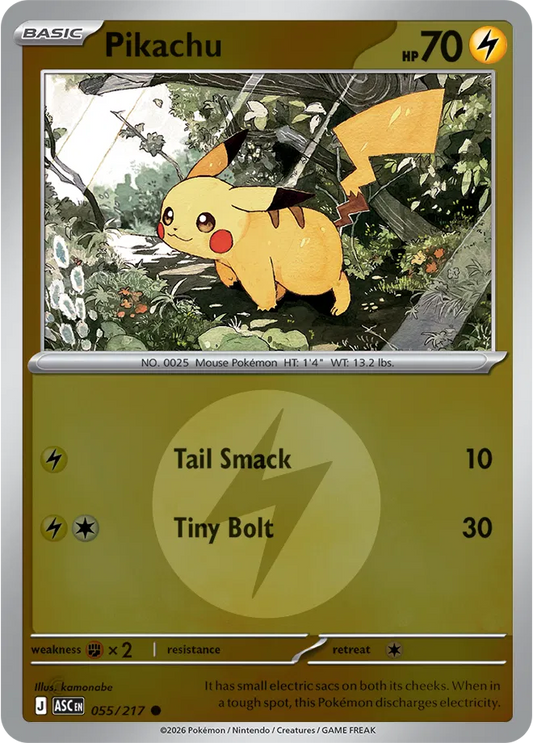 Pikachu (Energy Symbol Pattern) - Reverse Holofoil - 055/217
