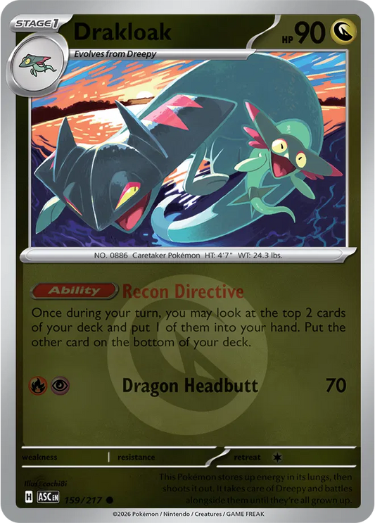 Drakloak (Energy Symbol Pattern) - Reverse Holofoil - 159/217