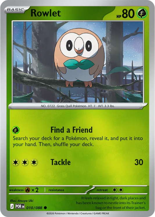 Rowlet - Reverse Holofoil - 010/088