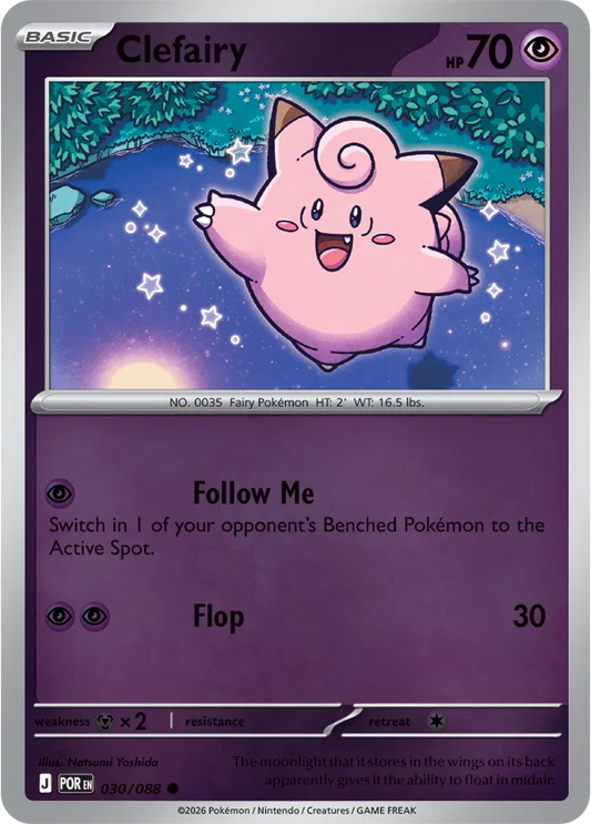 Clefairy - Reverse Holofoil - 030/088