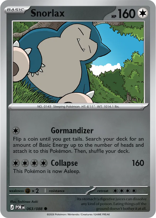 Snorlax - Reverse Holofoil - 063/088