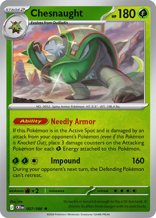 Chesnaught - Reverse Holofoil - 007/086