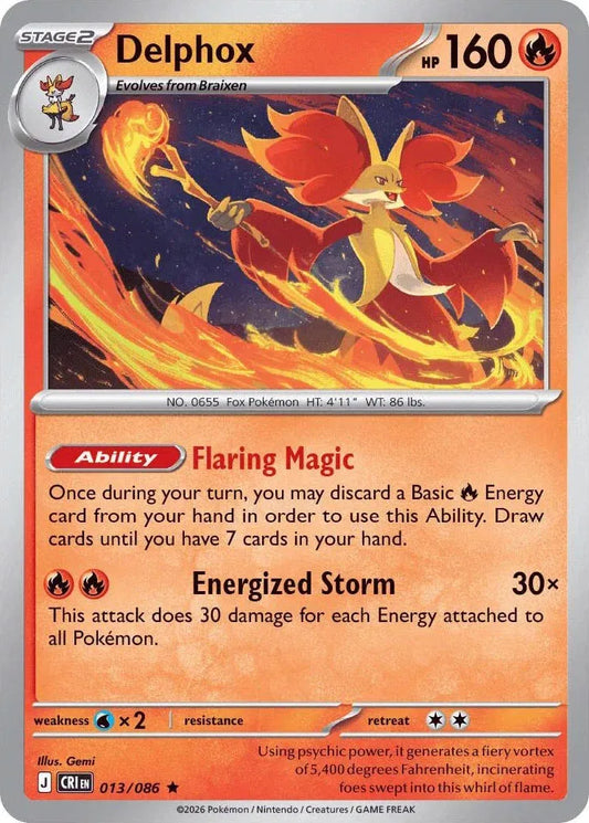 Delphox - Rare - 013/086