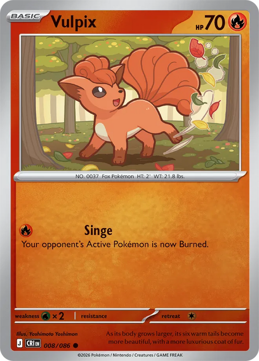 Vulpix - Reverse Holofoil - 008/086