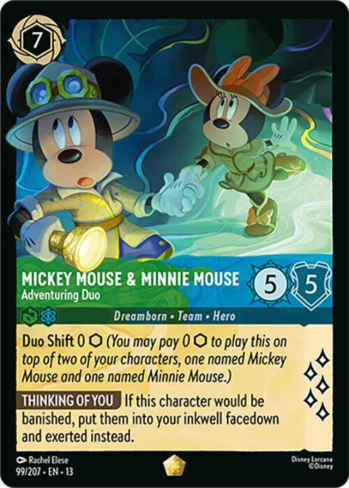 Mickey Mouse & Minnie Mouse - Adventuring Duo - Normal - 99/207