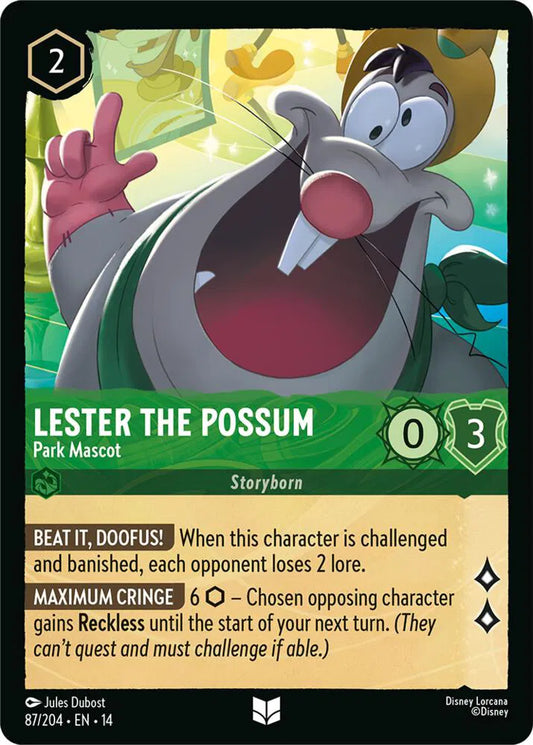 Lester the Possum - Park Mascot - Normal - 87/204